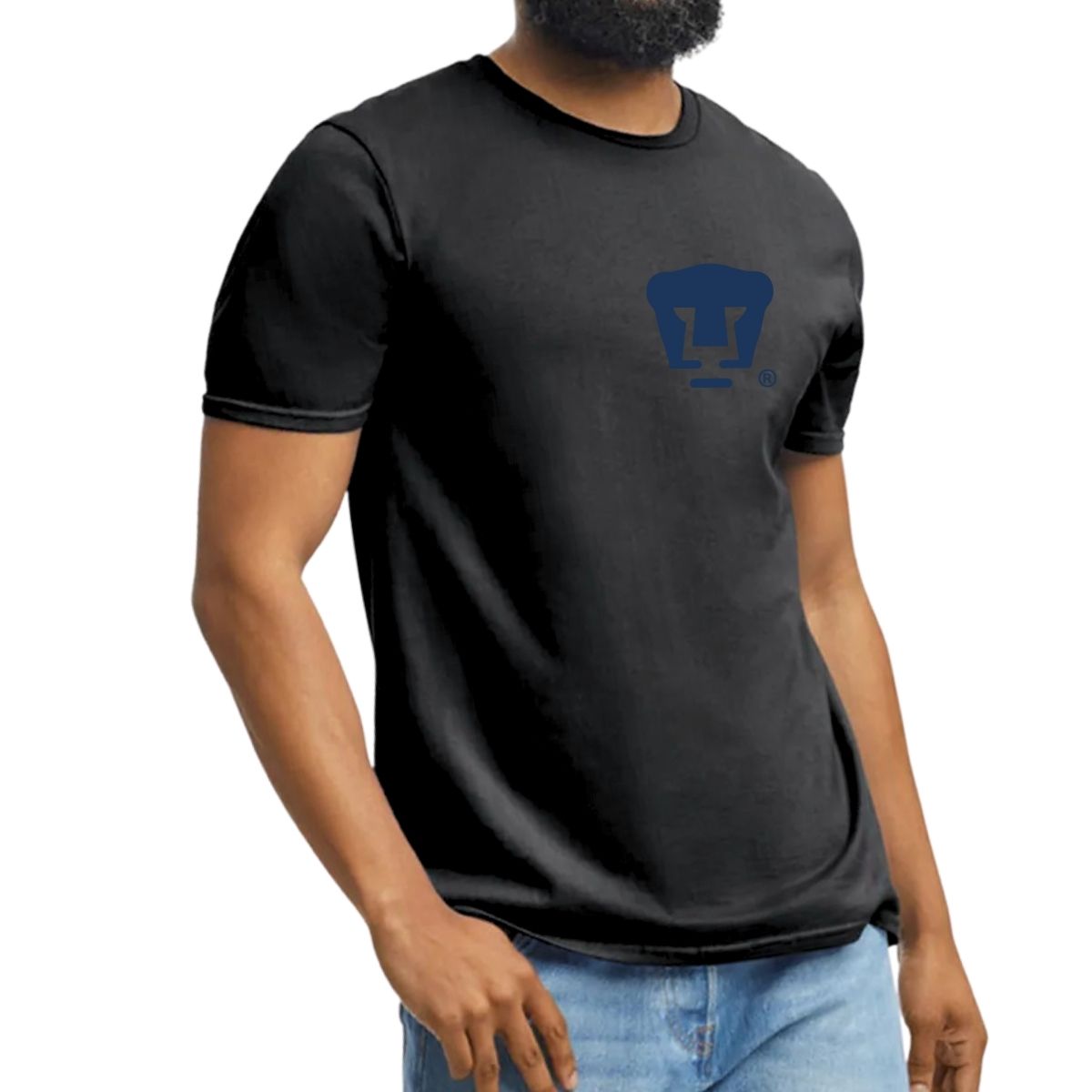 Playera Hombre Pumas UNAM Logo Azul