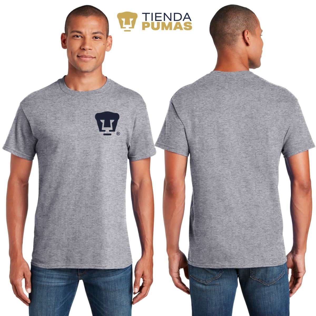 Playera Hombre Pumas UNAM Logo Azul