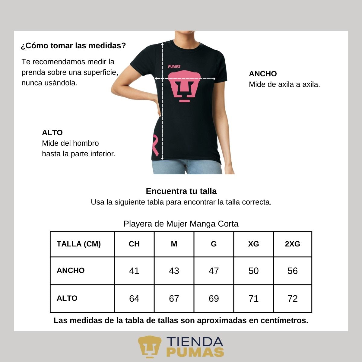 Playera Mujer Pumas UNAM Mes Rosa