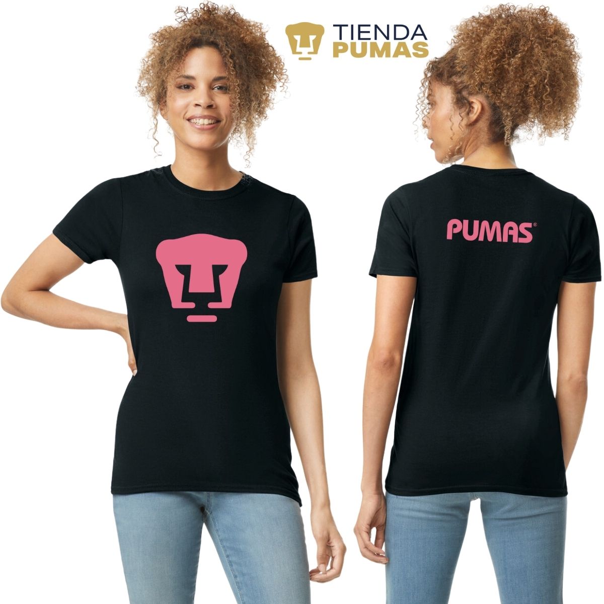 Playera Mujer Pumas Logo Rosa