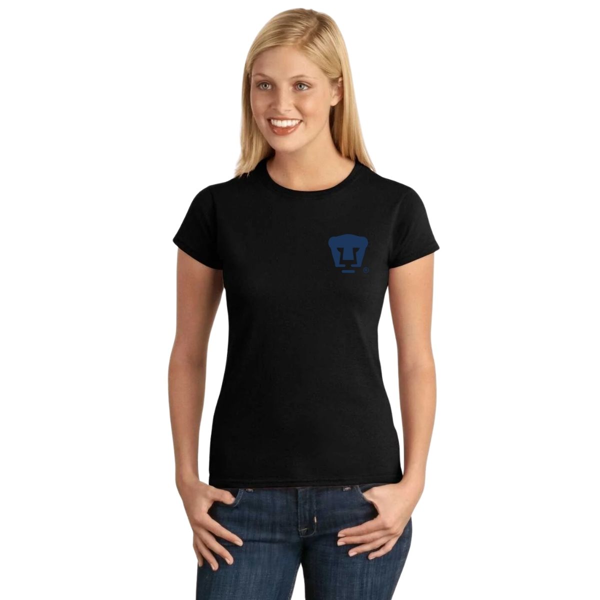 Playera Mujer Pumas UNAM Logo Azul
