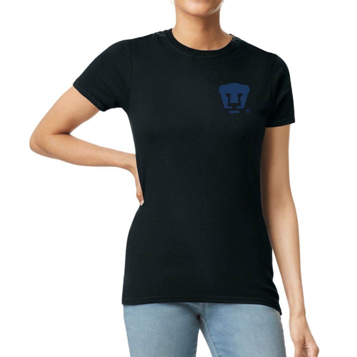 Playera Mujer Pumas UNAM Logo Azul