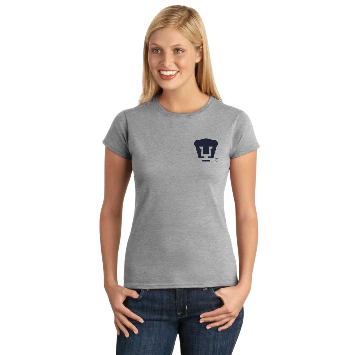 Playera Mujer Pumas UNAM Logo Azul