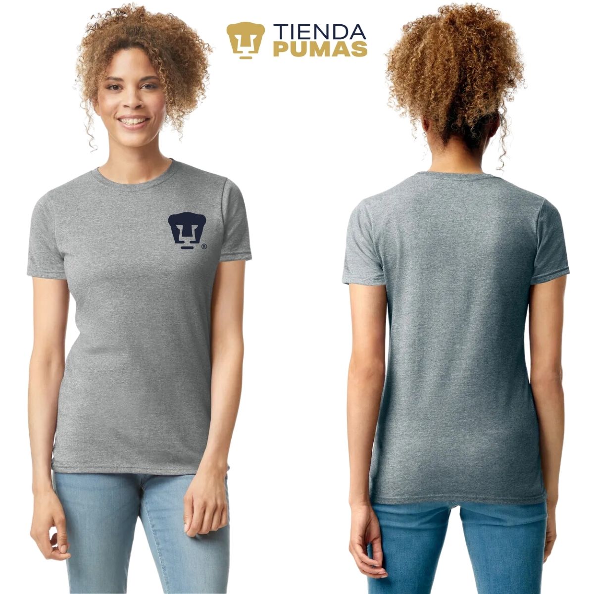 Playera Mujer Pumas UNAM Logo Azul