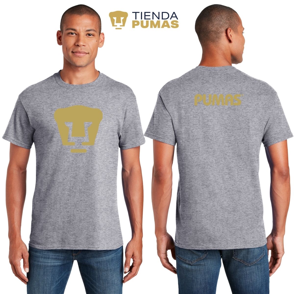 Playera Hombre Pumas UNAM Logo Dorado Vinil