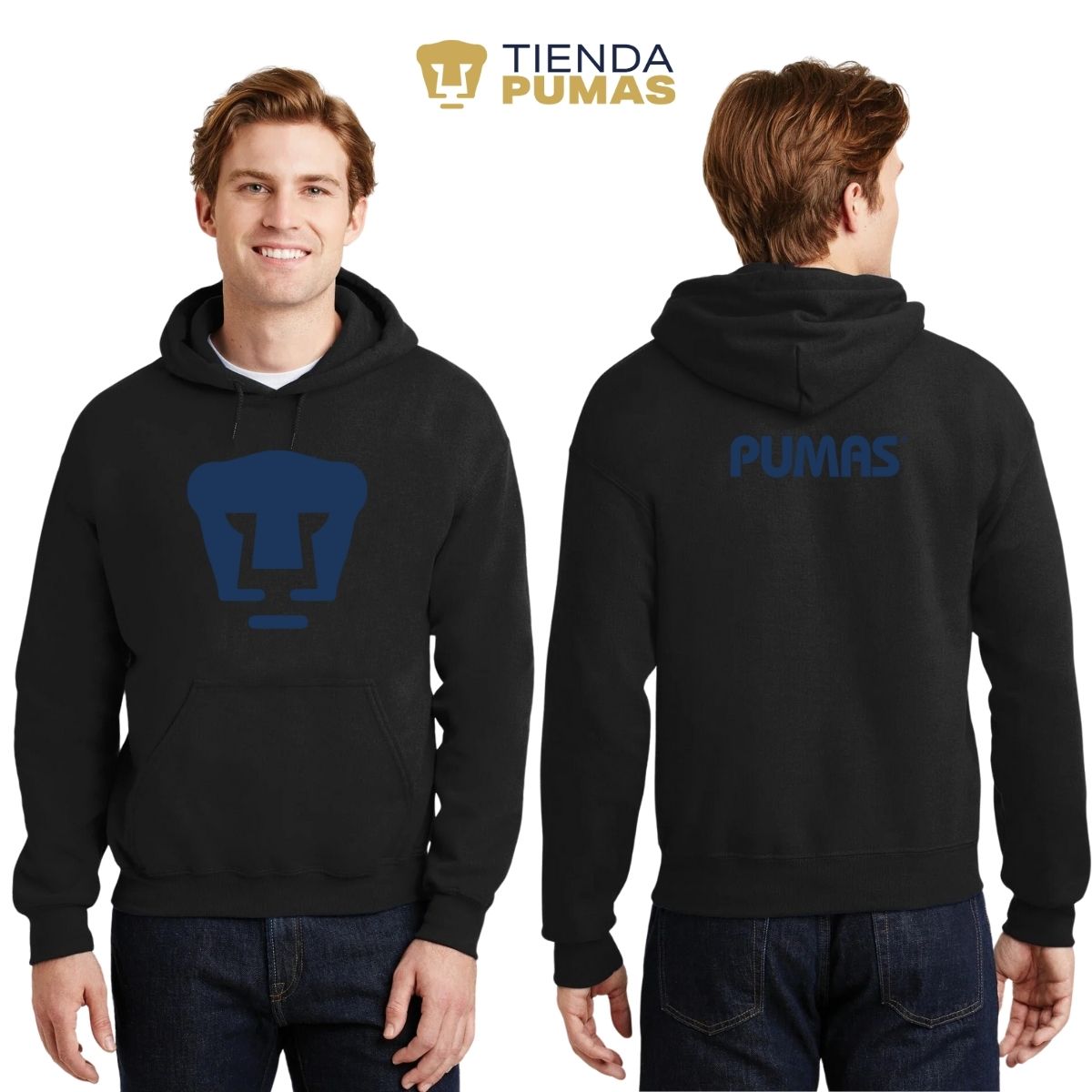 Sudadera para Hombre Hoodie Pumas UNAM Logo Azul