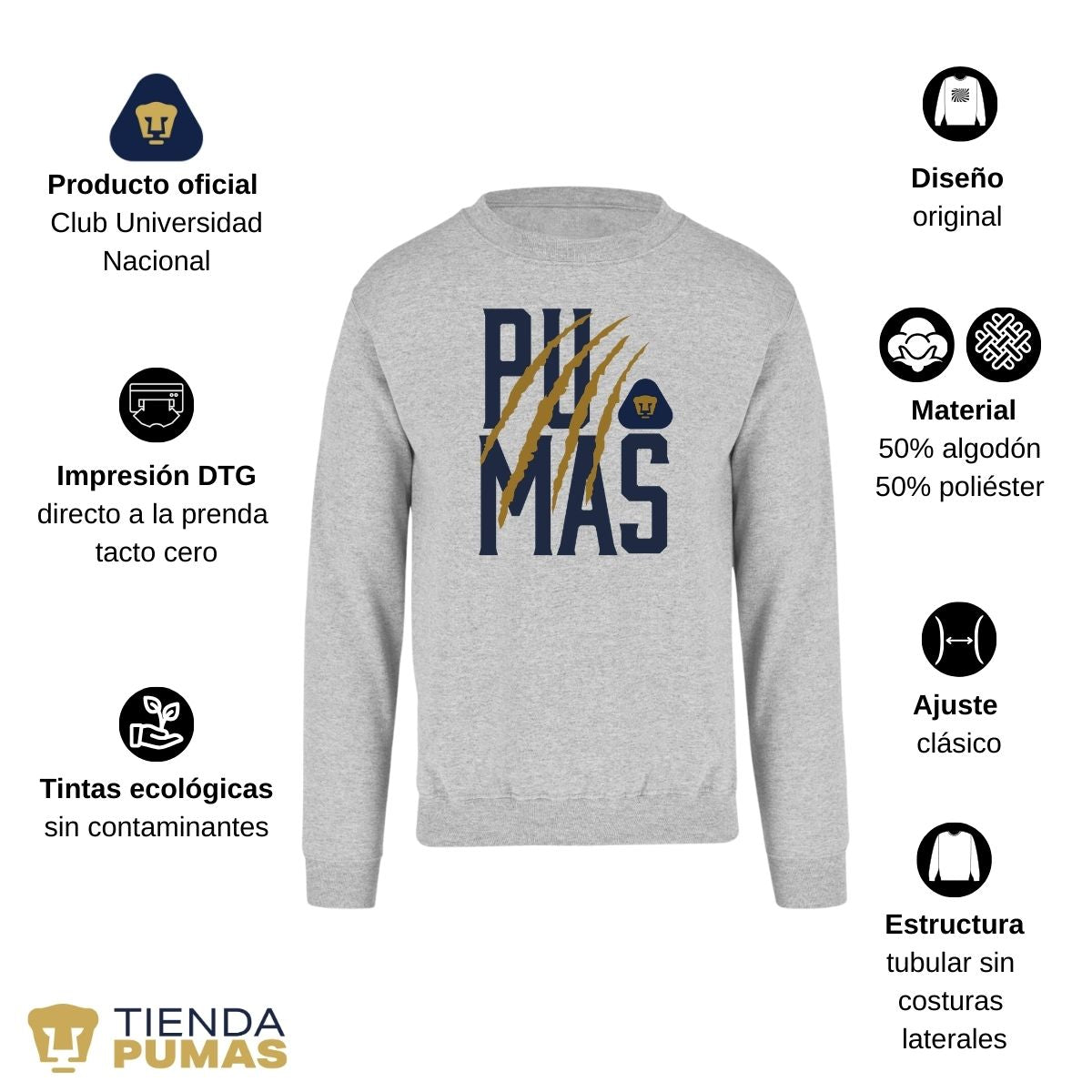 Sudadera Hombre Pumas UNAM Zarpazo