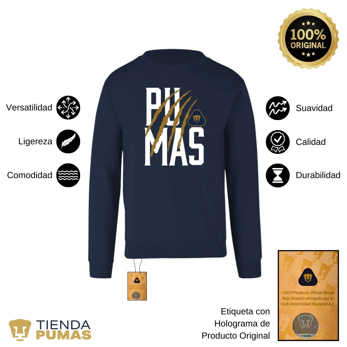 Sudadera Mujer Pumas UNAM Zarpazo