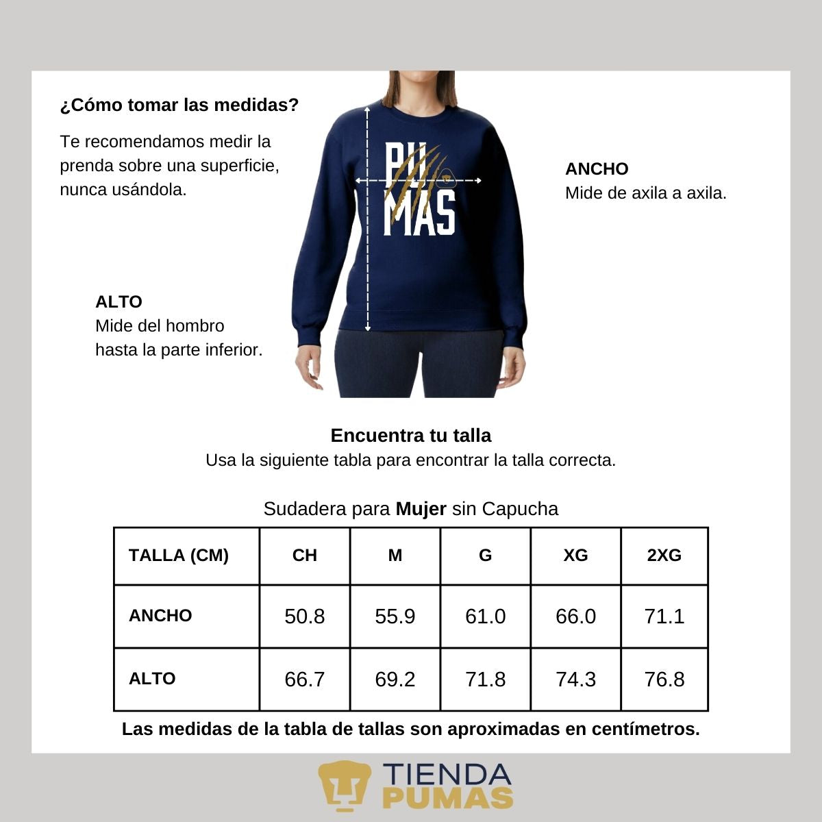 Sudadera Mujer Pumas UNAM Zarpazo