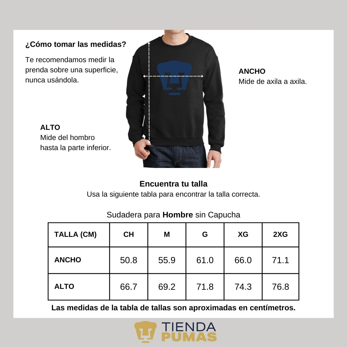 Sudadera Unisex Pumas Logo Azul