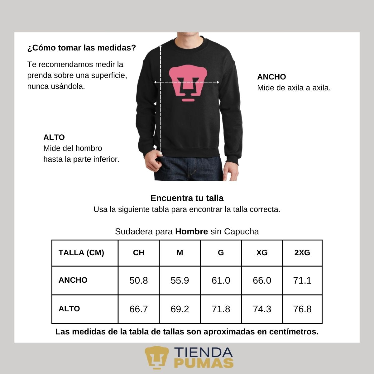 Sudadera Unisex Pumas Logo Rosa