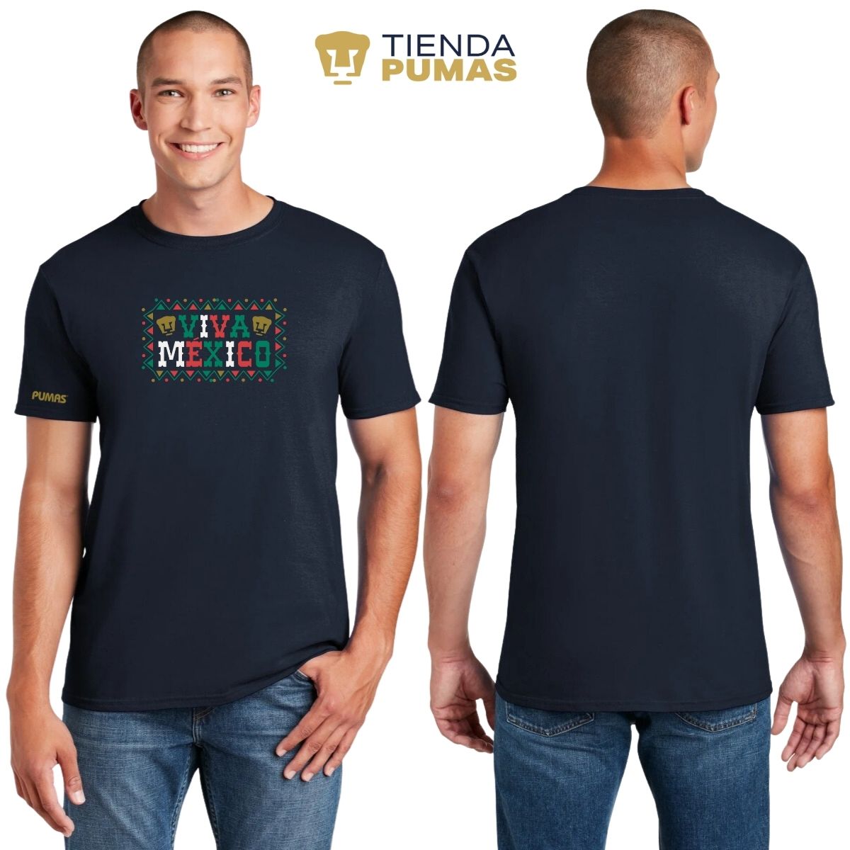 Playera Mexicana Hombre Pumas UNAM Viva México