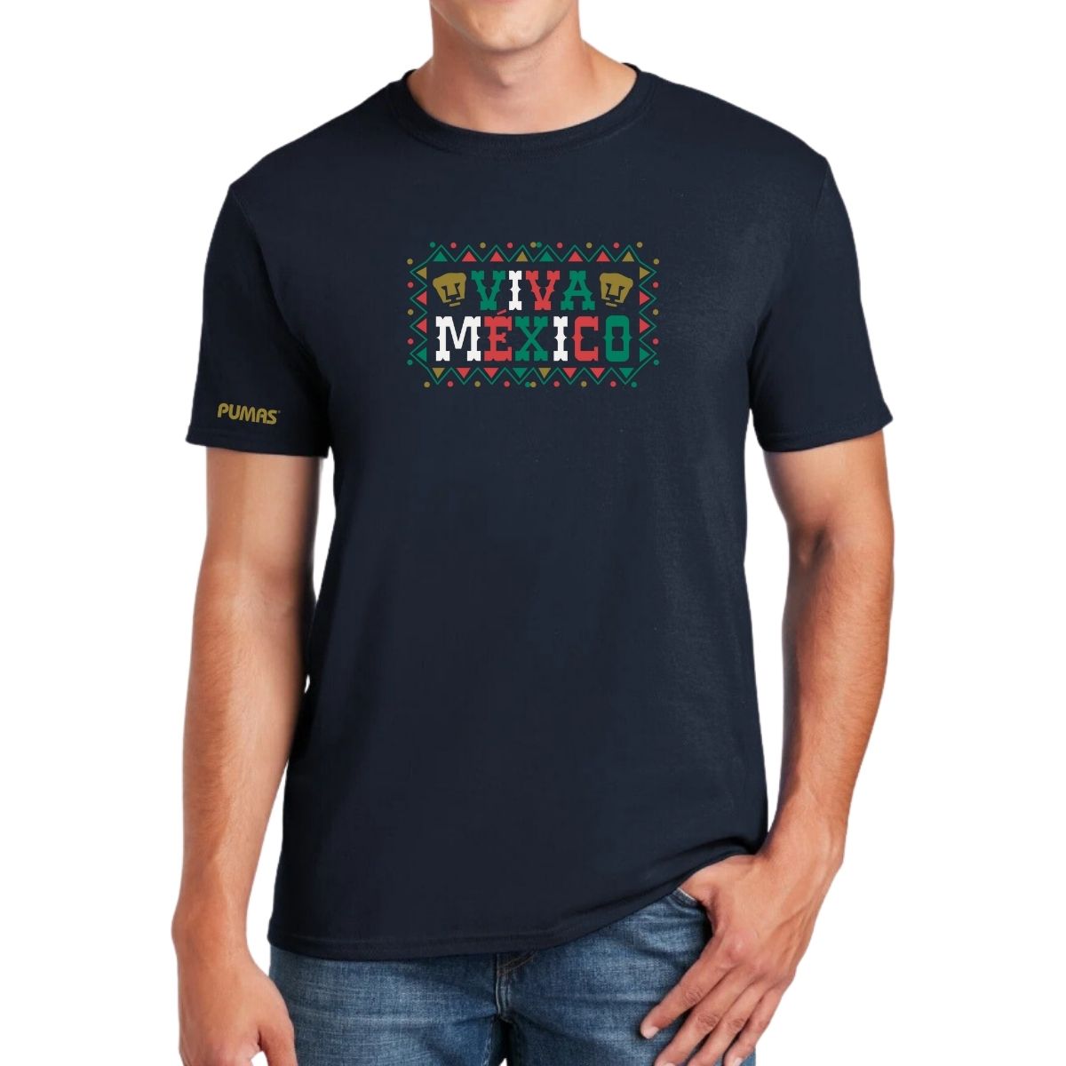 Playera Mexicana Hombre Pumas UNAM Viva México