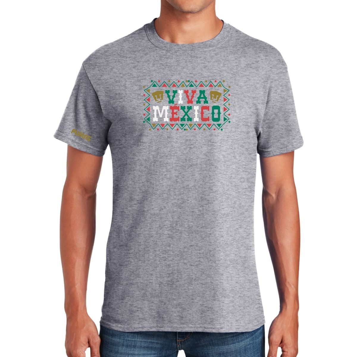 Playera Mexicana Hombre Pumas UNAM Viva México