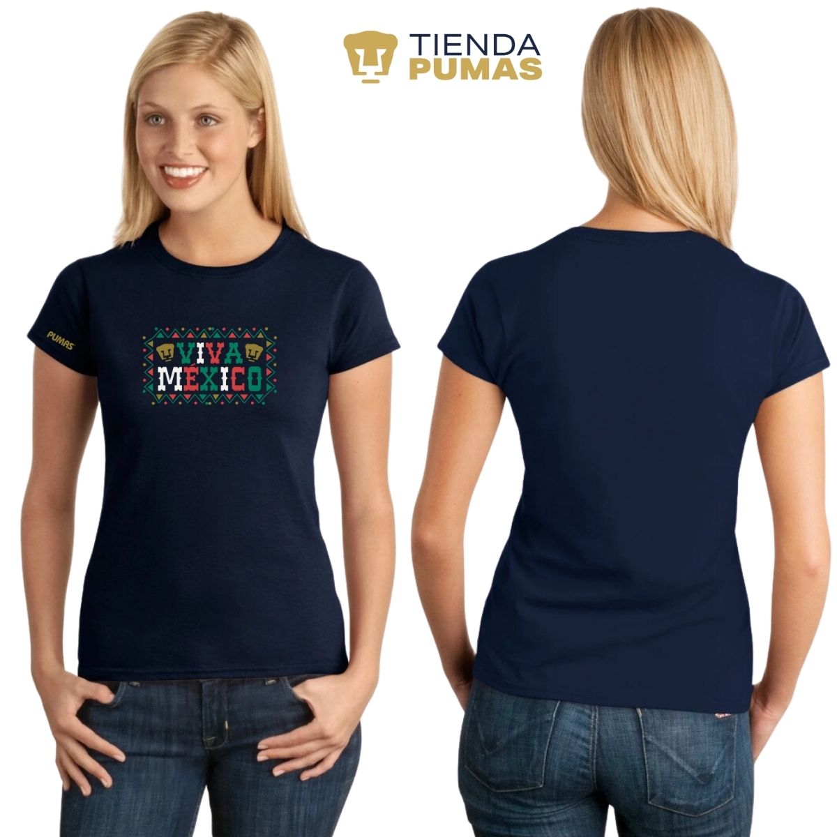 Playera Mexicana Mujer Pumas UNAM Viva México