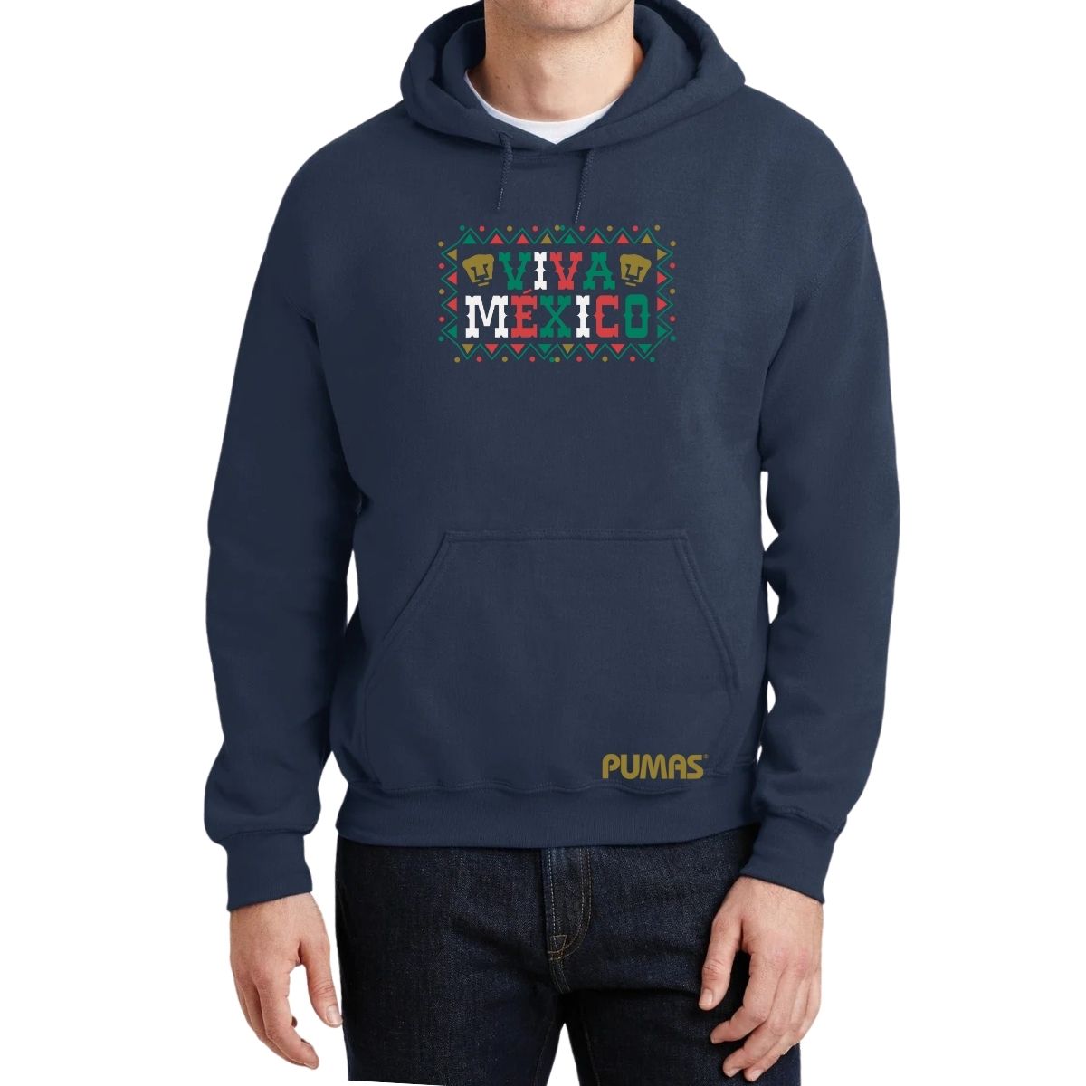 Sudadera Hombre Hoodie Pumas UNAM Viva México