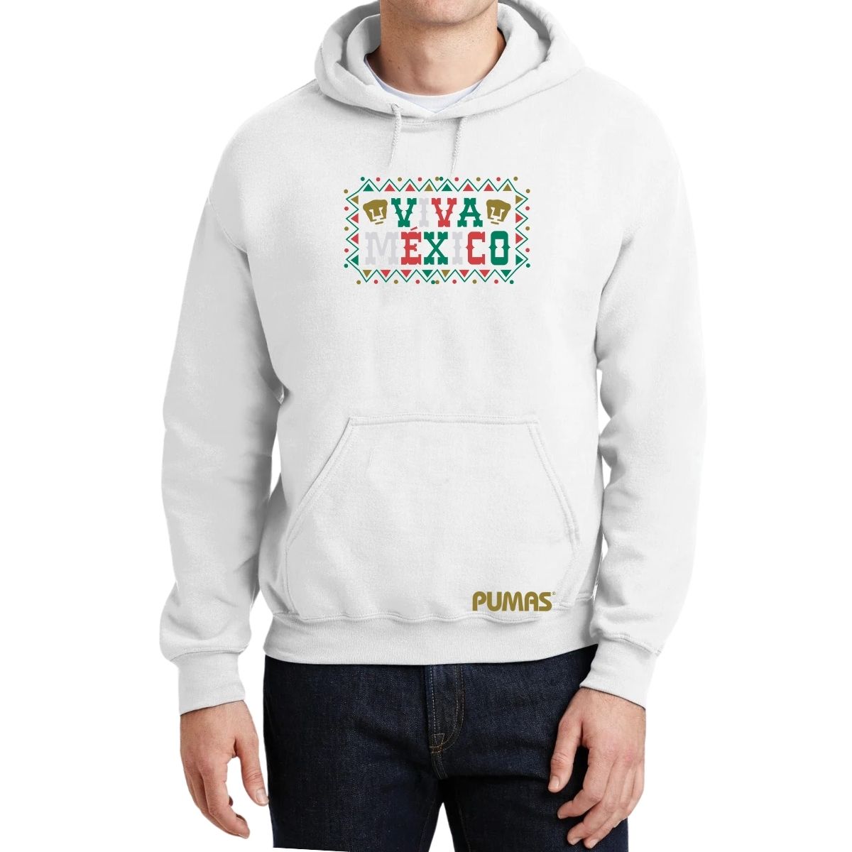 Sudadera Hombre Hoodie Pumas UNAM Viva México