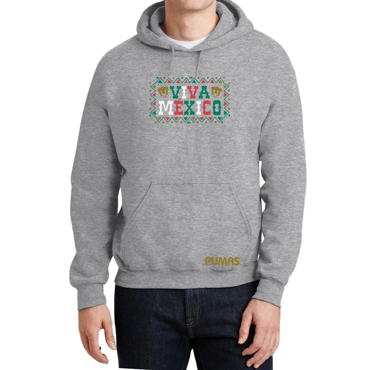 Sudadera Hombre Hoodie Pumas UNAM Viva México