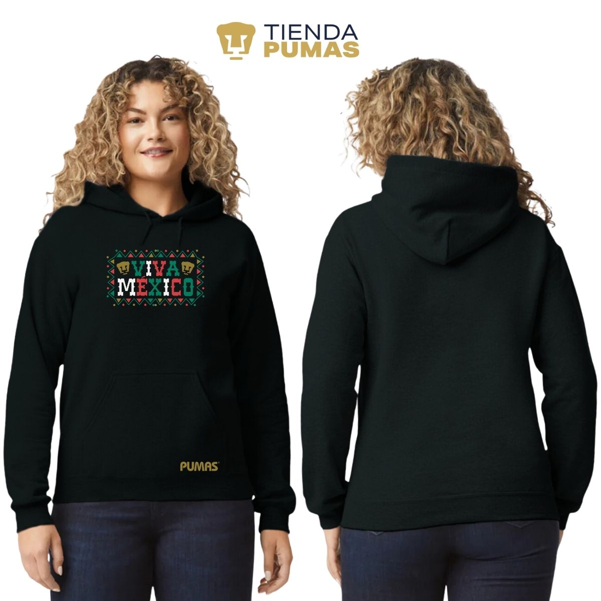 Sudadera Mujer Hoodie Pumas UNAM Viva México