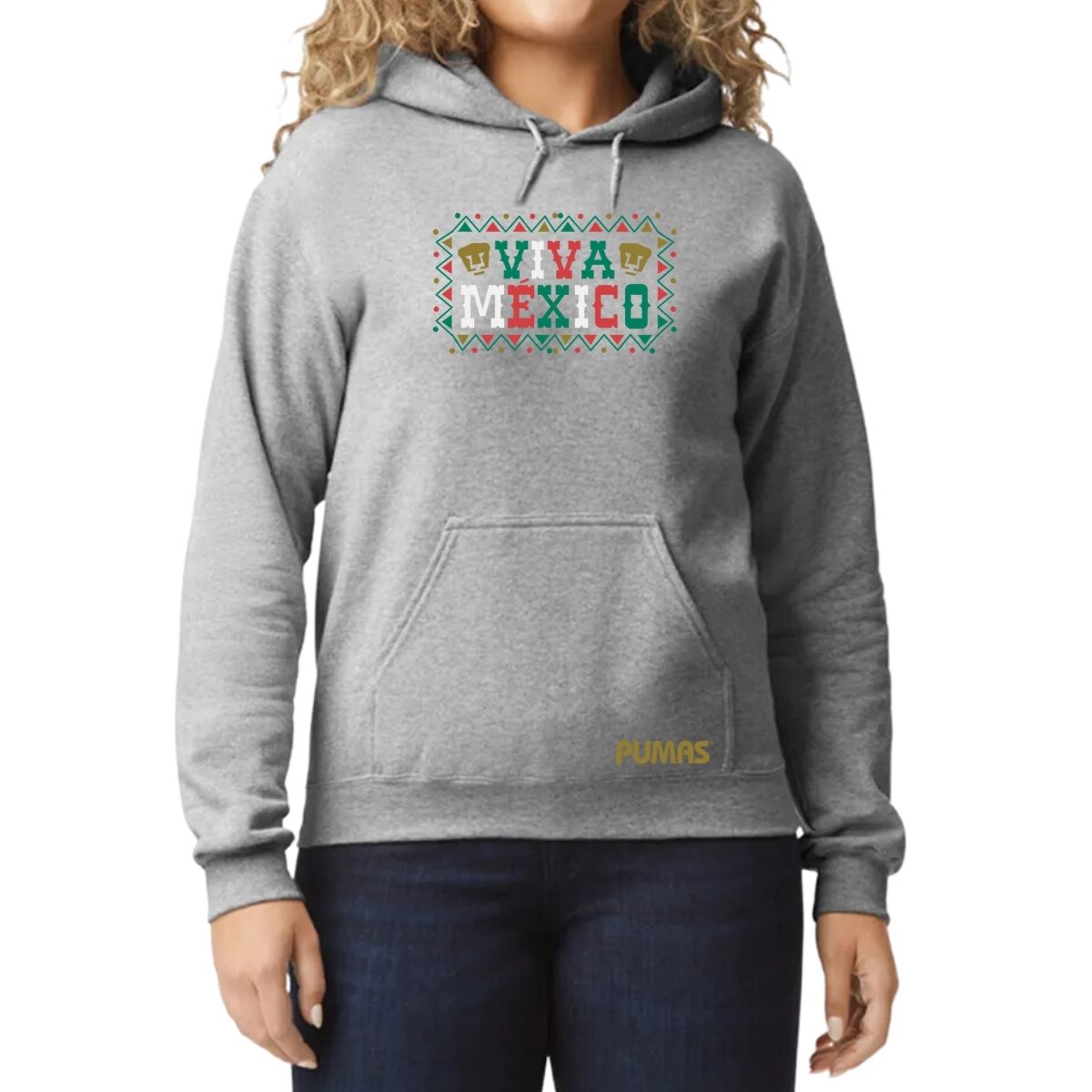 Sudadera Mujer Hoodie Pumas UNAM Viva México