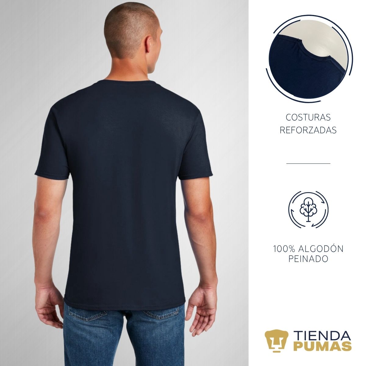 Playera Mexicana Hombre Pumas UNAM Rostro Viva México