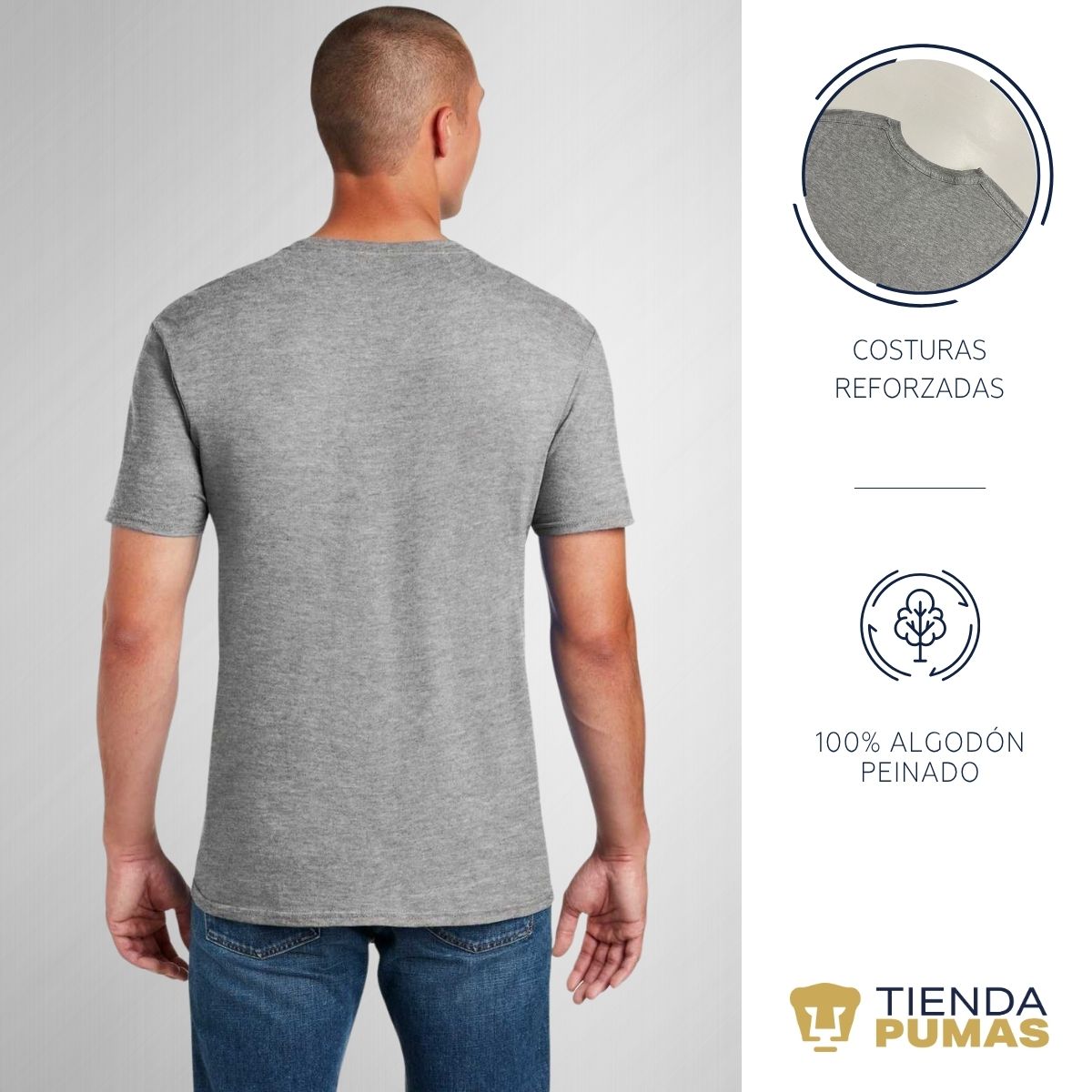 Playera Mexicana Hombre Pumas UNAM Rostro Viva México