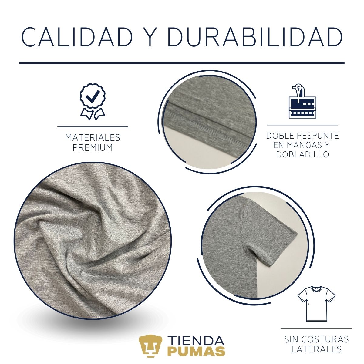 Playera Mexicana Hombre Pumas UNAM Rostro Viva México