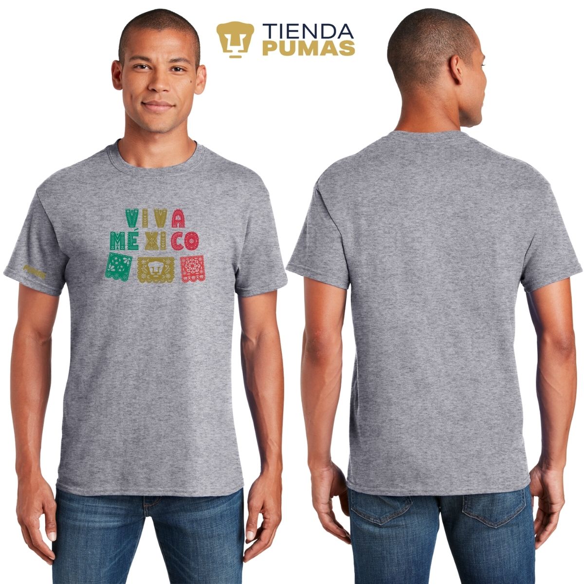 Playera Mexicana Hombre Pumas UNAM Papel picado México