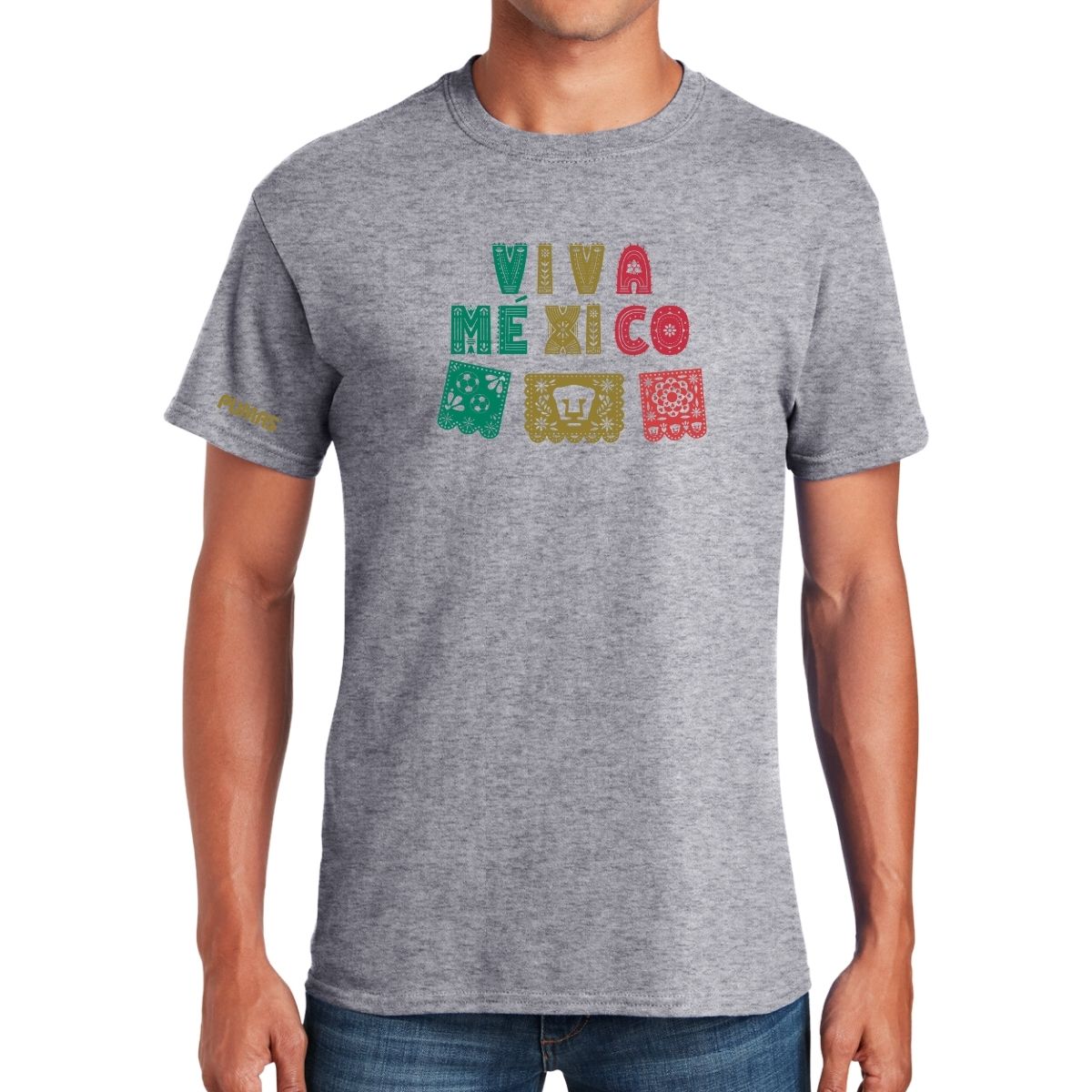 Playera Mexicana Hombre Pumas UNAM Papel picado México