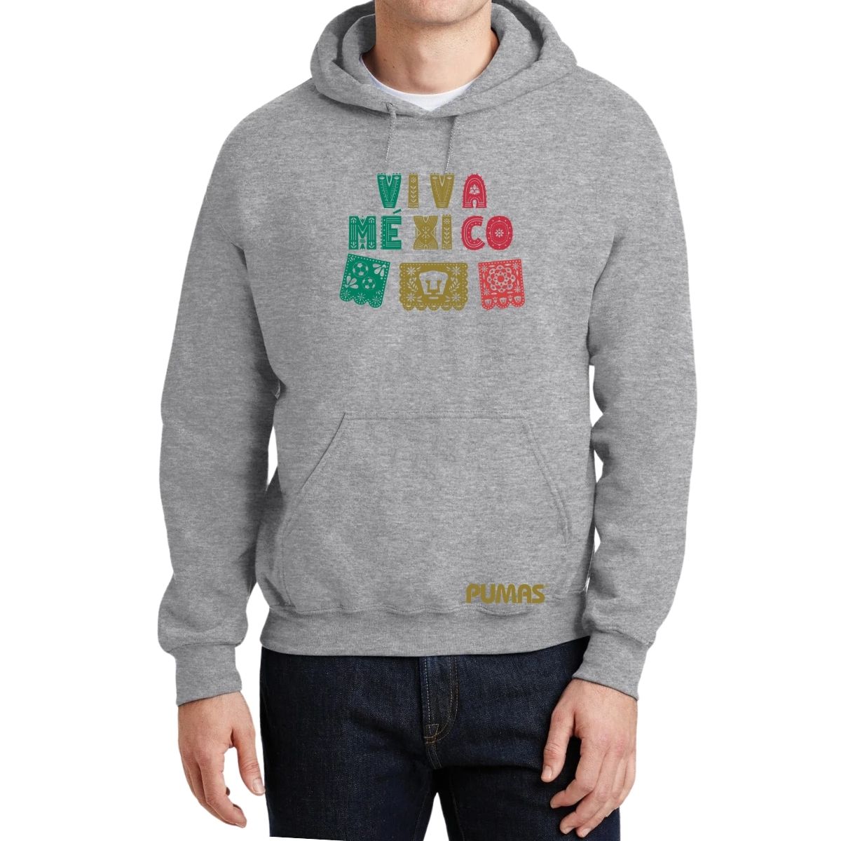 Sudadera Hombre Hoodie Pumas UNAM Papel picado México