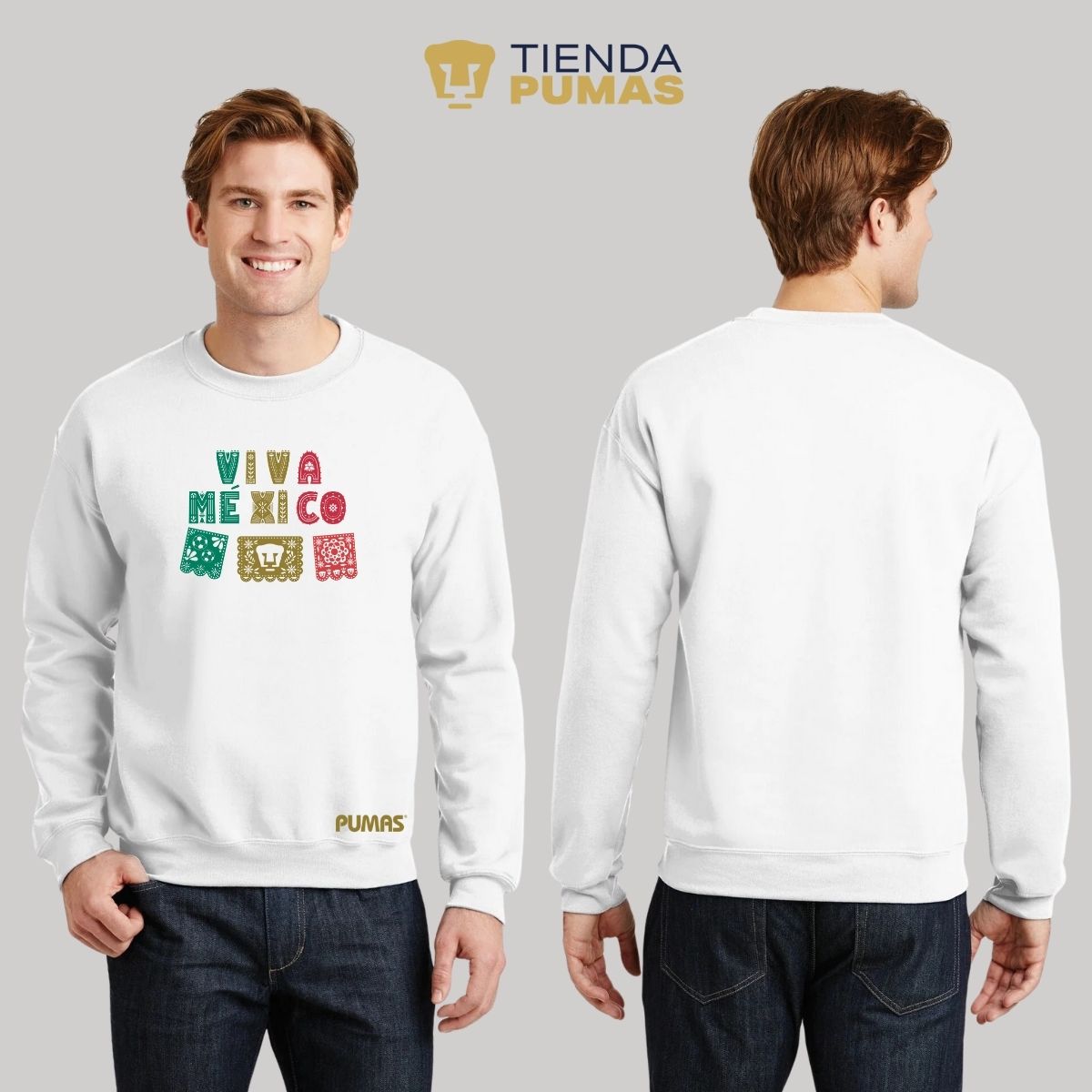 Sudadera Hombre Pumas UNAM Papel picado México