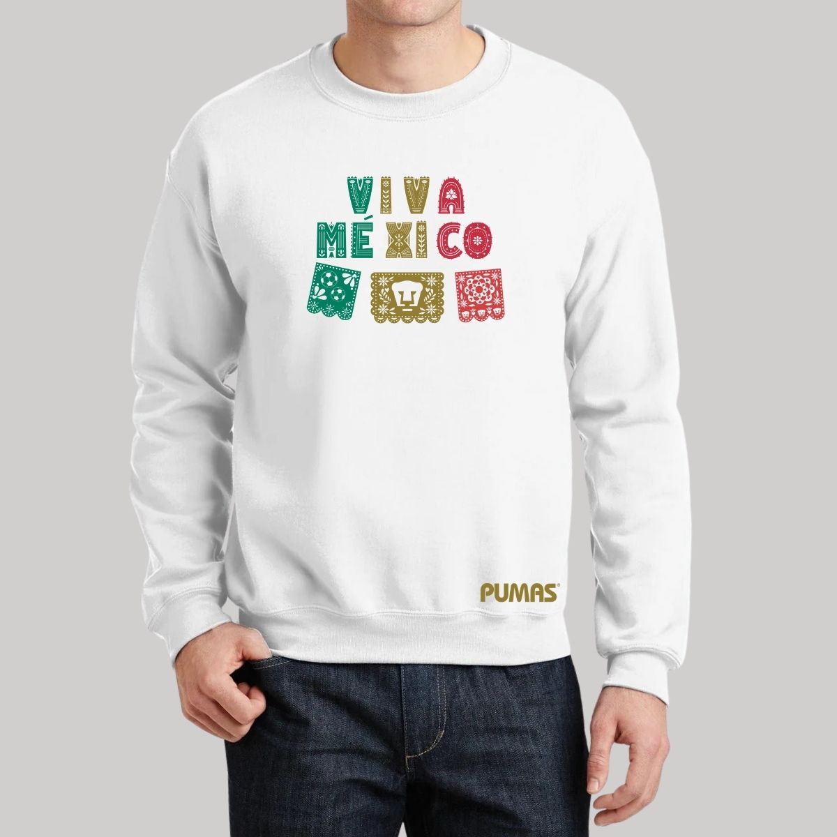 Sudadera Hombre Pumas UNAM Papel picado México