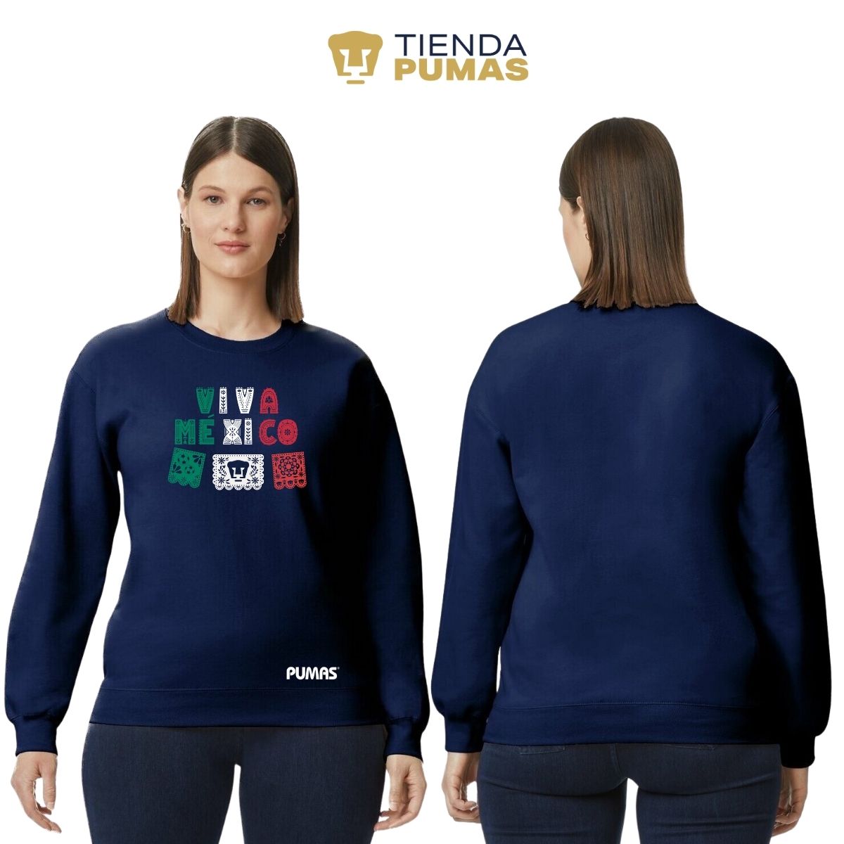 Sudadera Mujer Pumas UNAM Papel picado México