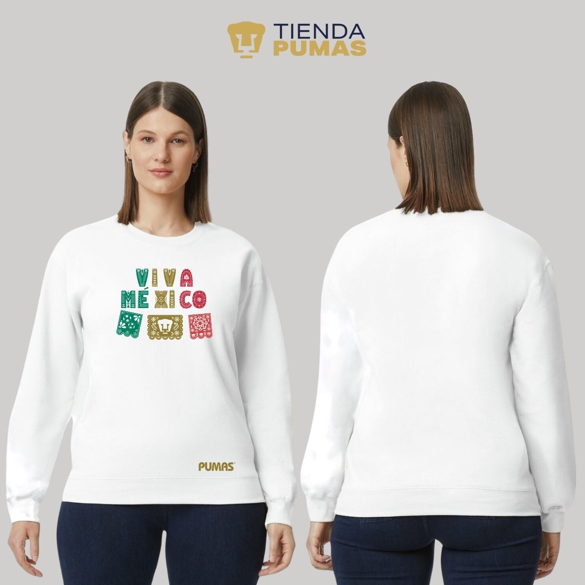 Sudadera Mujer Pumas UNAM Papel picado México