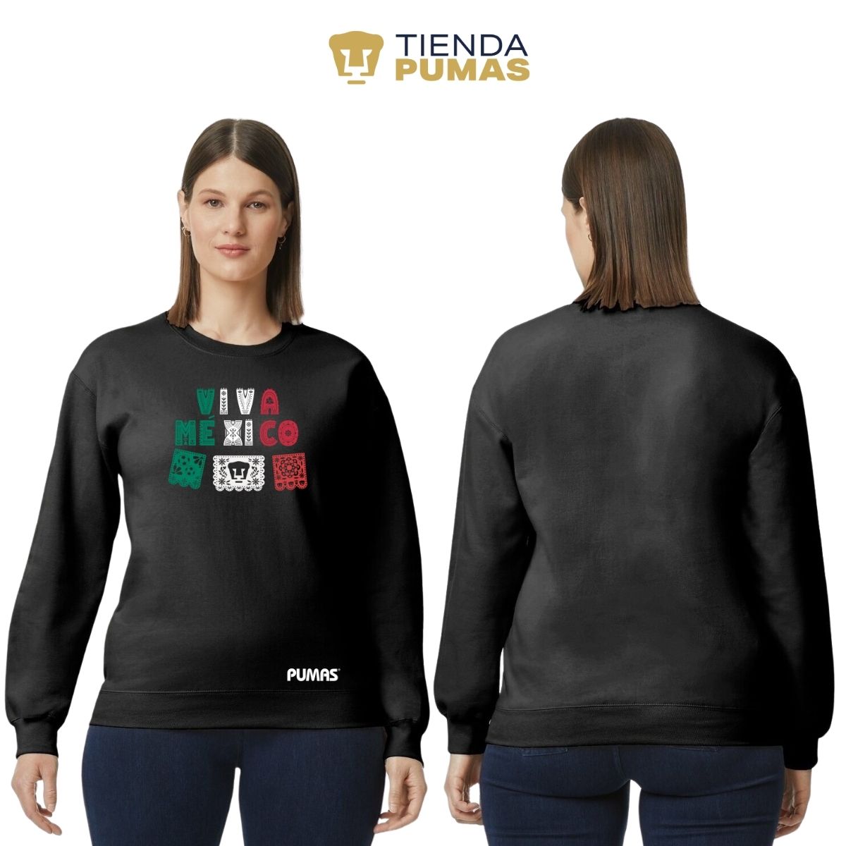 Sudadera Mujer Pumas UNAM Papel picado México