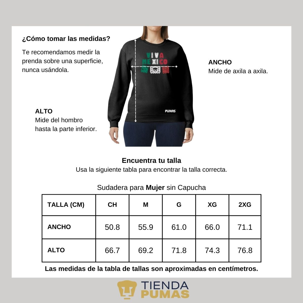 Sudadera Mujer Pumas UNAM Papel picado México