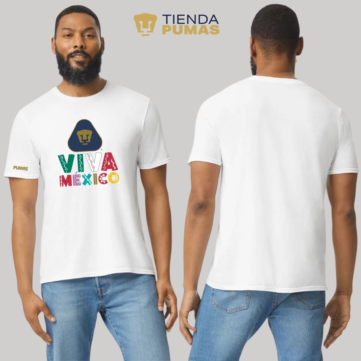 Playera Mexicana Hombre Pumas UNAM Tricolor