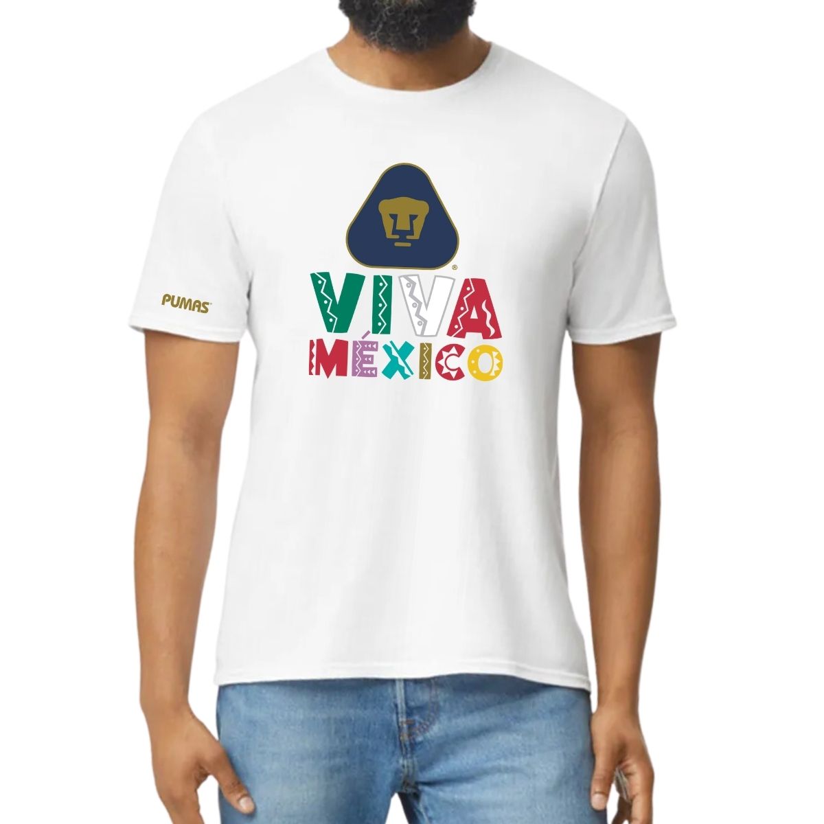 Playera Mexicana Hombre Pumas UNAM Tricolor