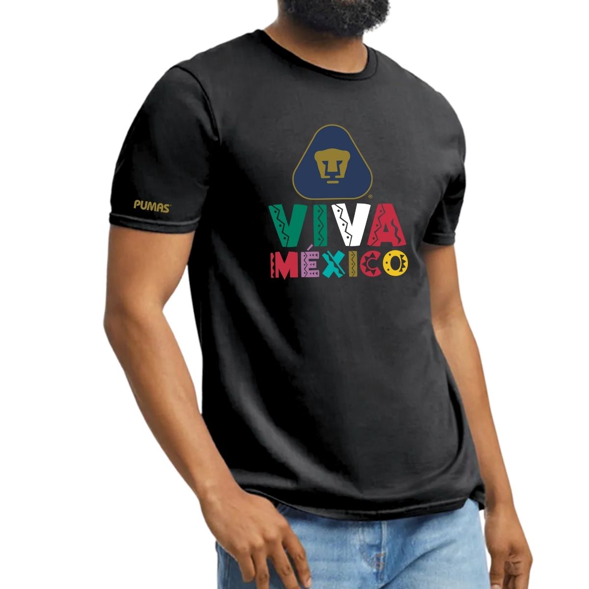 Playera Mexicana Hombre Pumas UNAM Tricolor