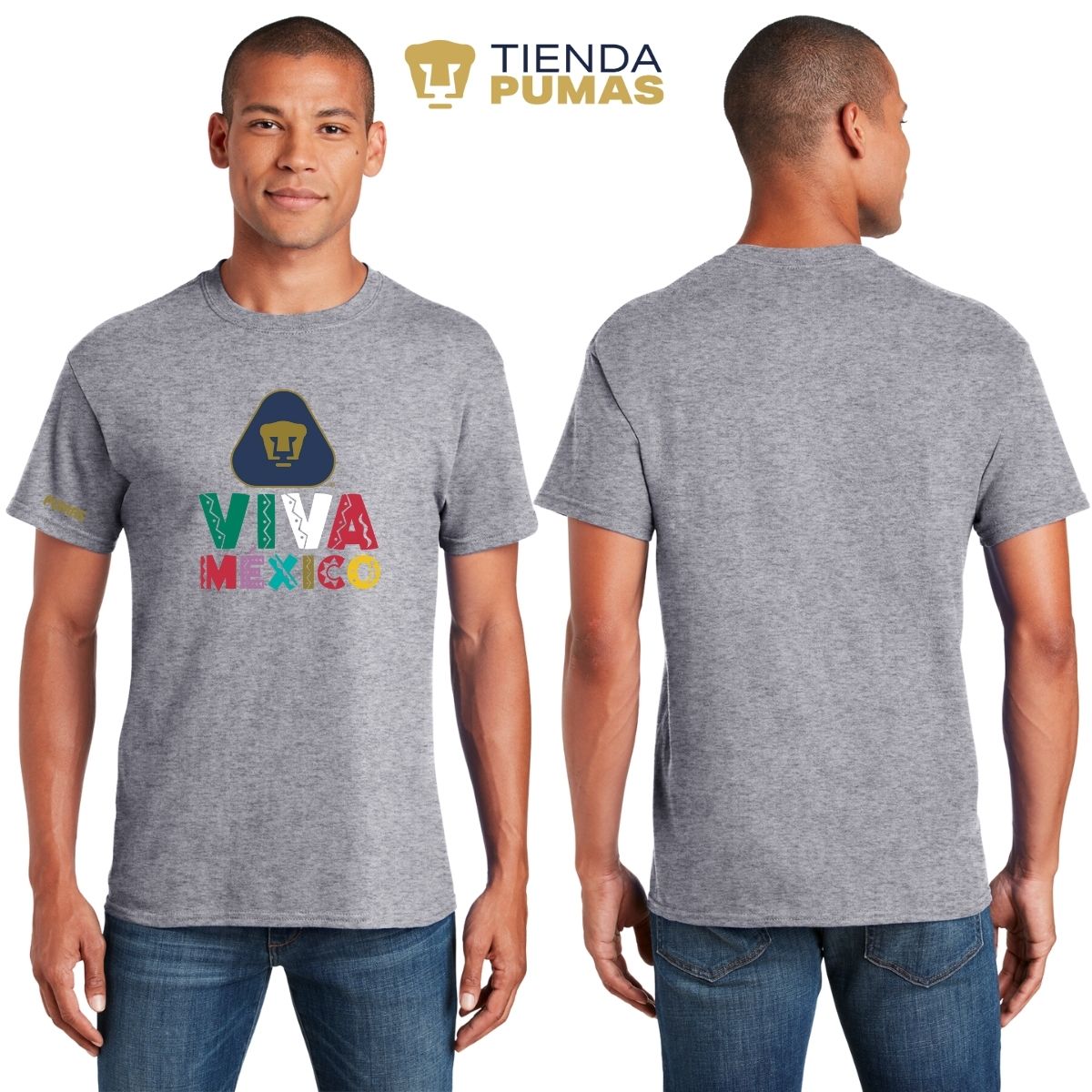 Playera Mexicana Hombre Pumas UNAM Tricolor