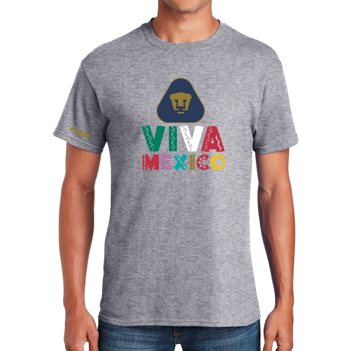 Playera Mexicana Hombre Pumas UNAM Tricolor