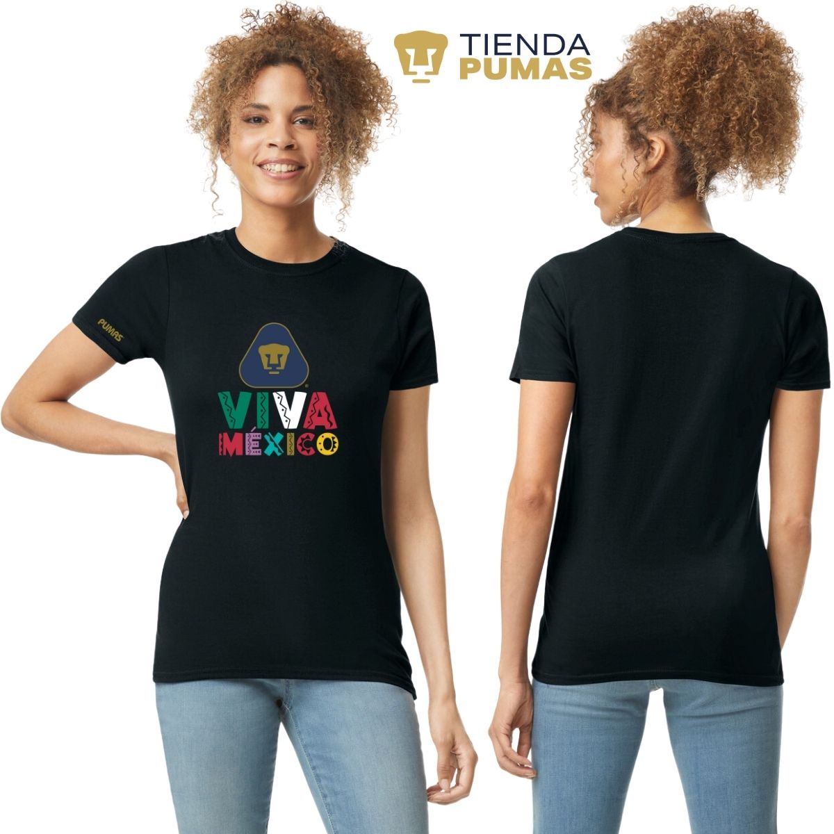 Playera Mexicana Mujer Pumas UNAM Tricolor