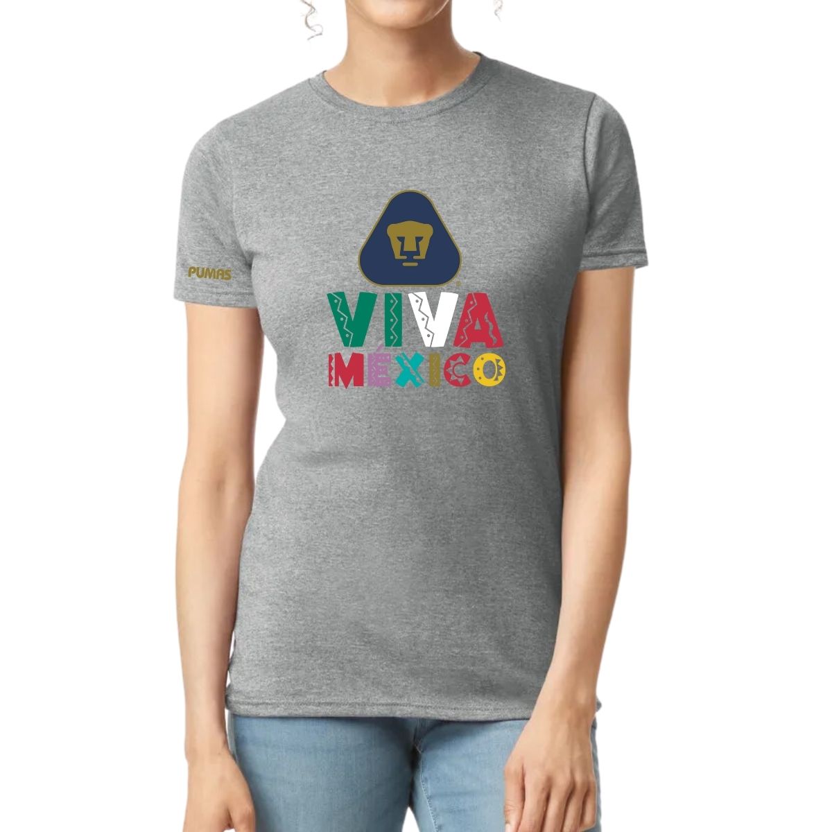 Playera Mexicana Mujer Pumas UNAM Tricolor