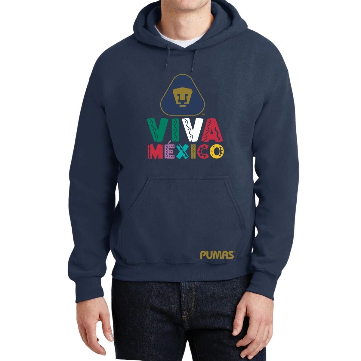 Sudadera Hombre Hoodie Pumas UNAM Tricolor