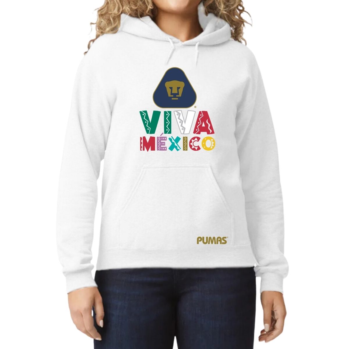 Sudadera Mujer Hoodie Pumas UNAM Tricolor