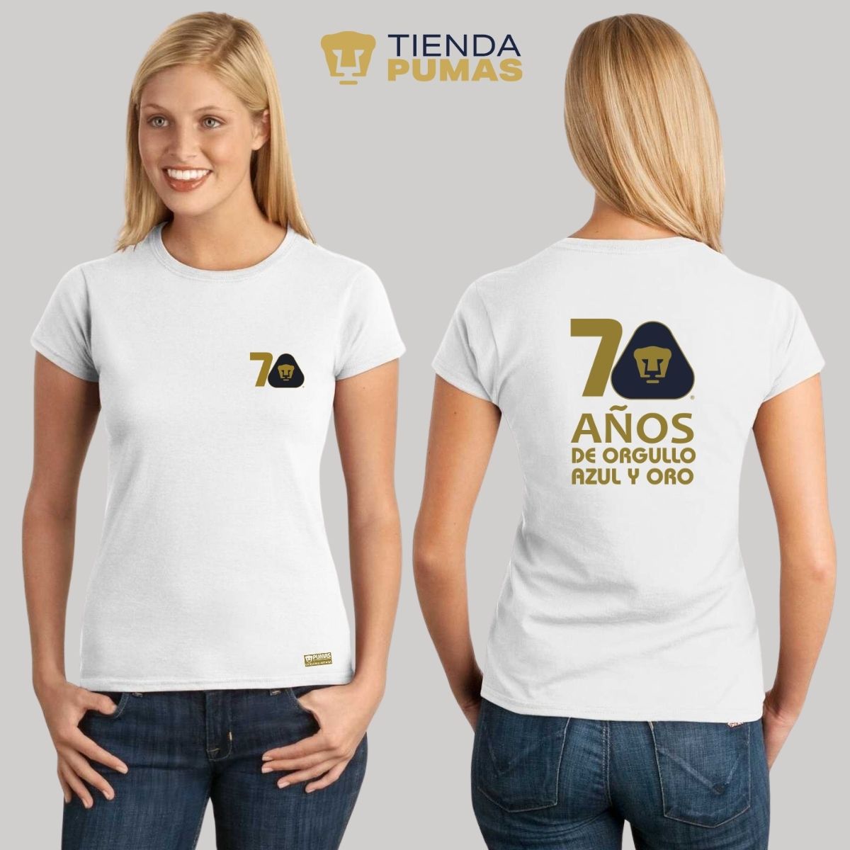 Playera Mujer Pumas UNAM 70 Años FYR Edición Limitada 4