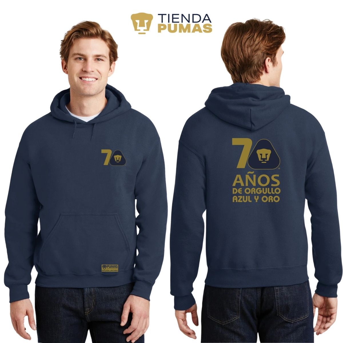 Sudadera Hombre Hoodie Pumas UNAM 70 Años FYR Edición Limitada 4