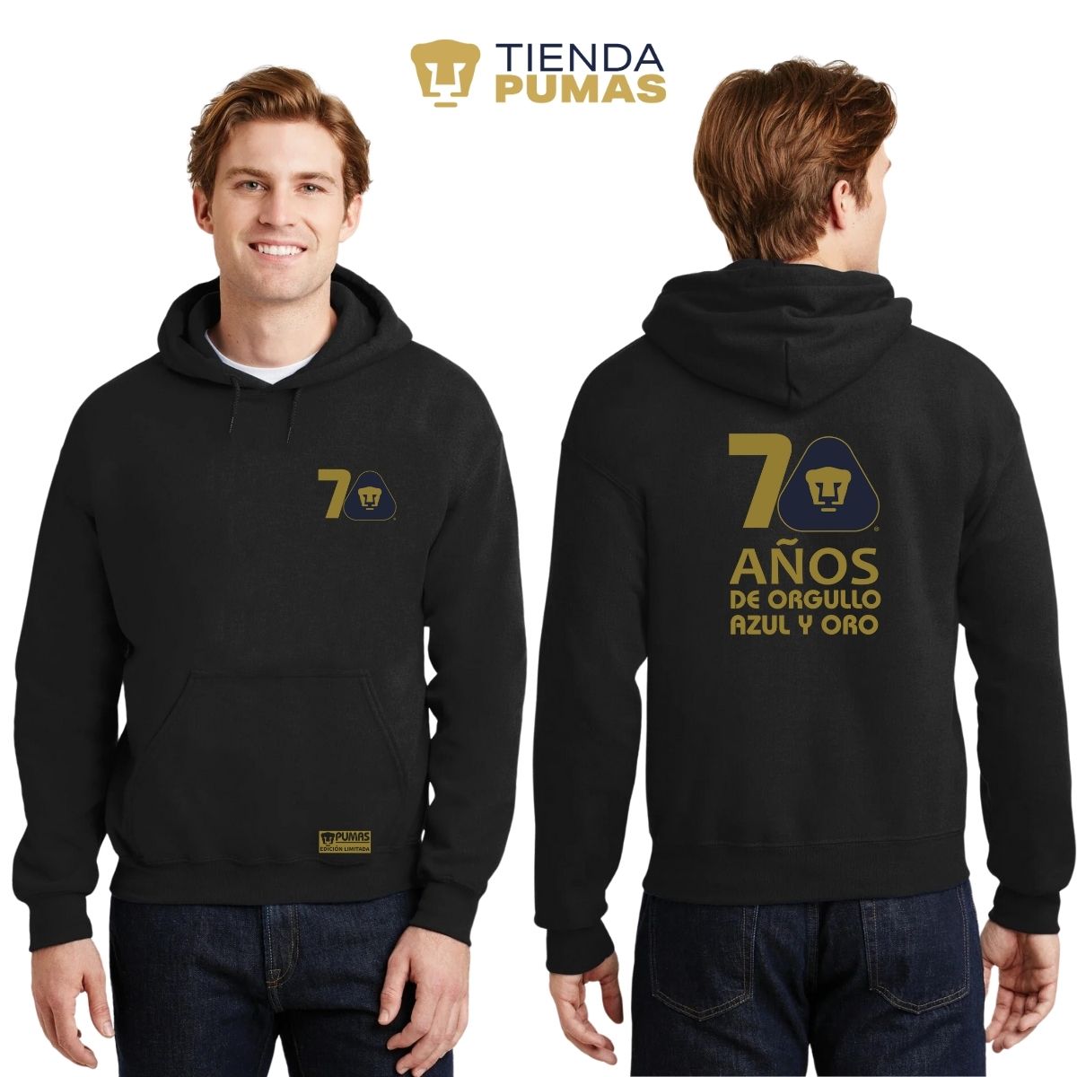 Sudadera Hombre Hoodie Pumas UNAM 70 Años FYR Edición Limitada 4