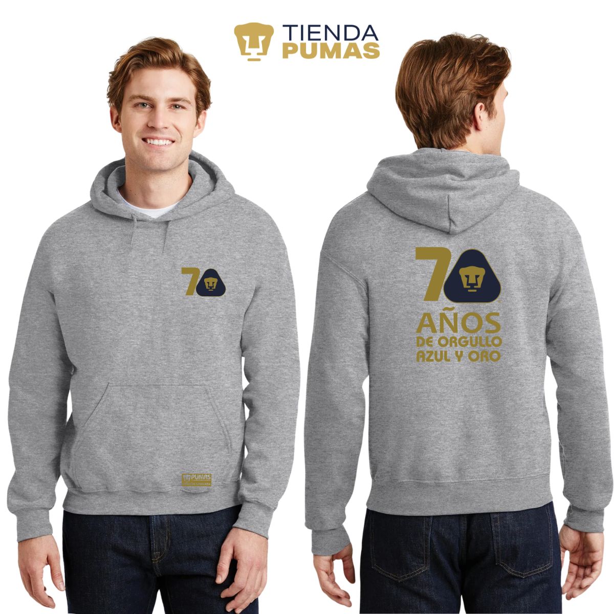 Sudadera Hombre Hoodie Pumas UNAM 70 Años FYR Edición Limitada 4