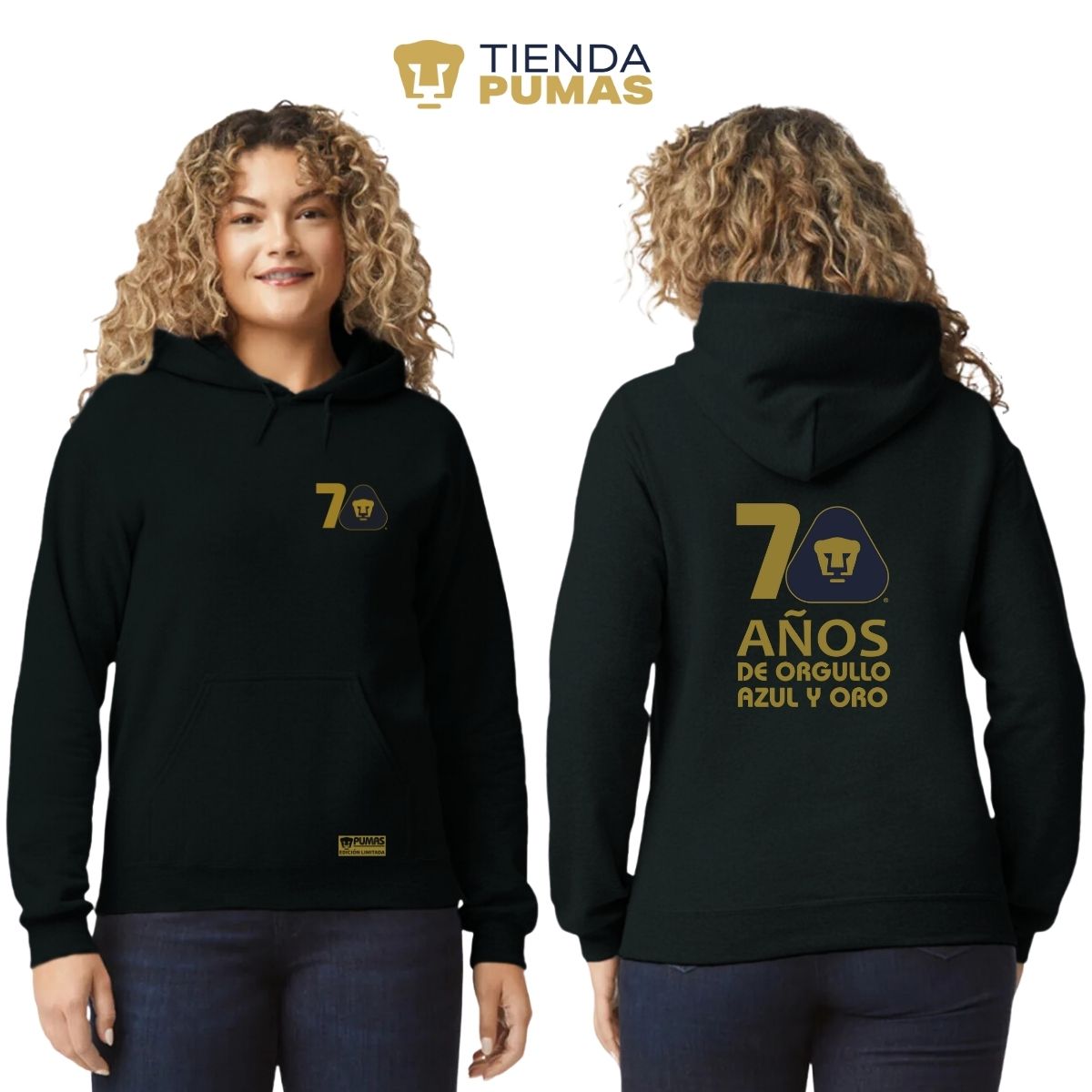 Sudadera Mujer Hoodie Pumas UNAM 70 Años FYR Edición Limitada 4